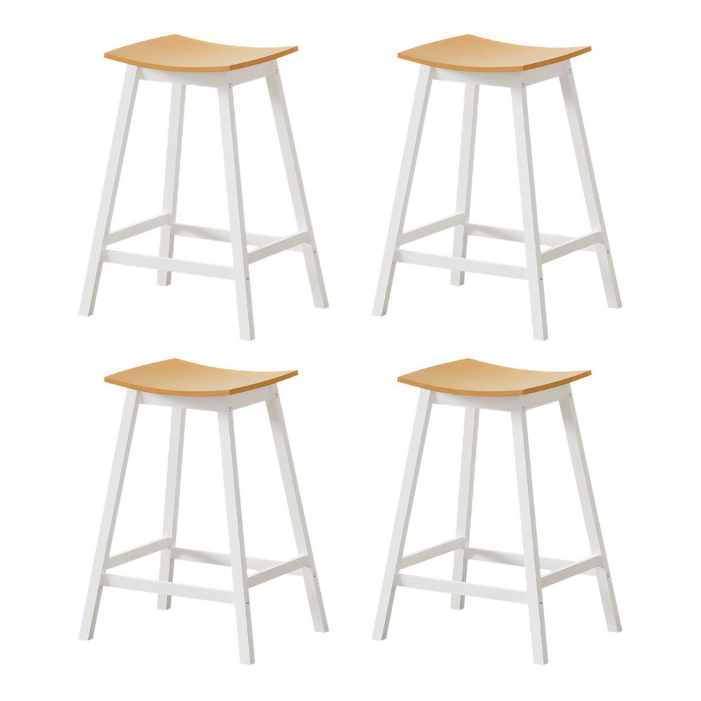 Set of 4 Ari Bar Stools Wooden Chairs - Oak