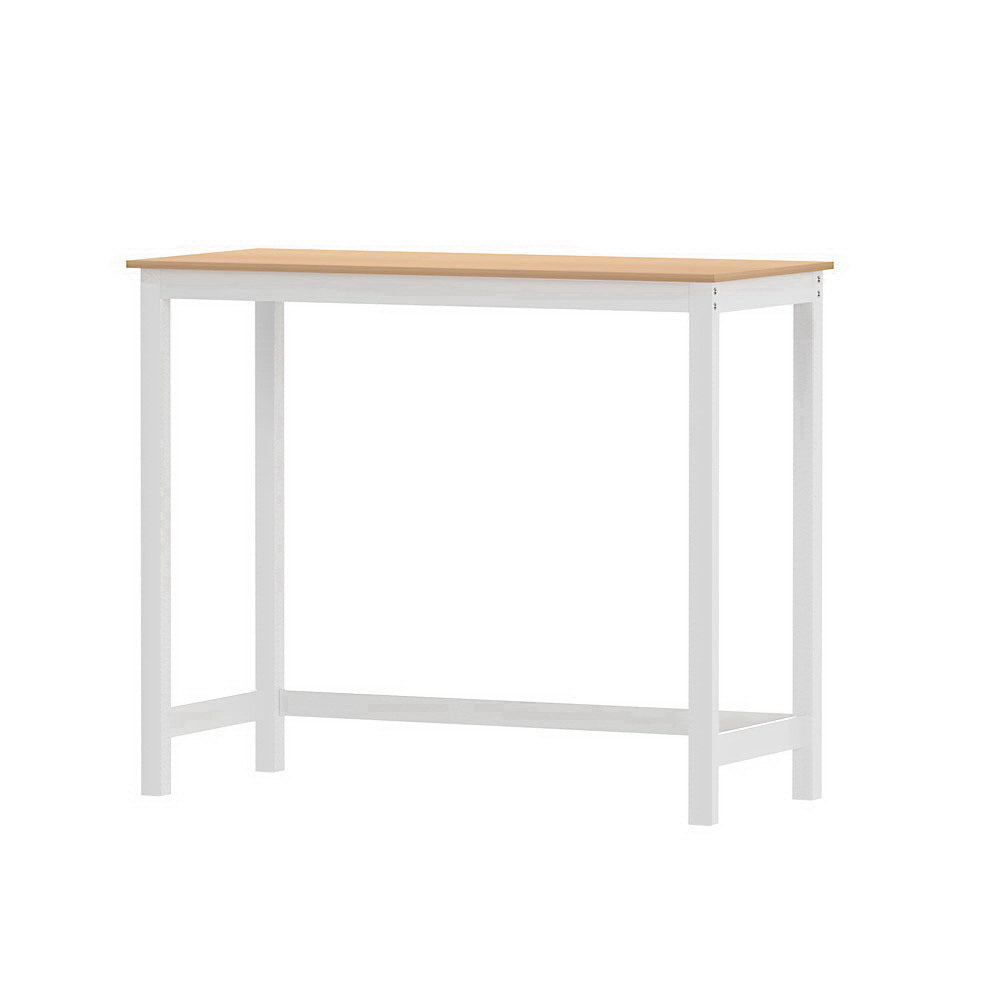 Ari Bar Table 108CM Rectangular - Pine & White