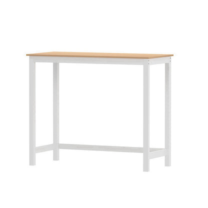 Ari Bar Table 108CM Rectangular - Pine & White