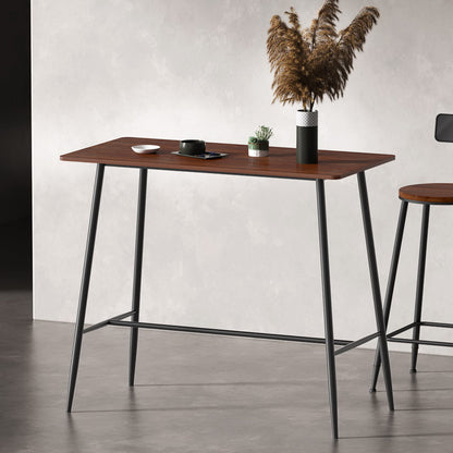 Halle Bar Table 120CM Rectangular - Oak & Black