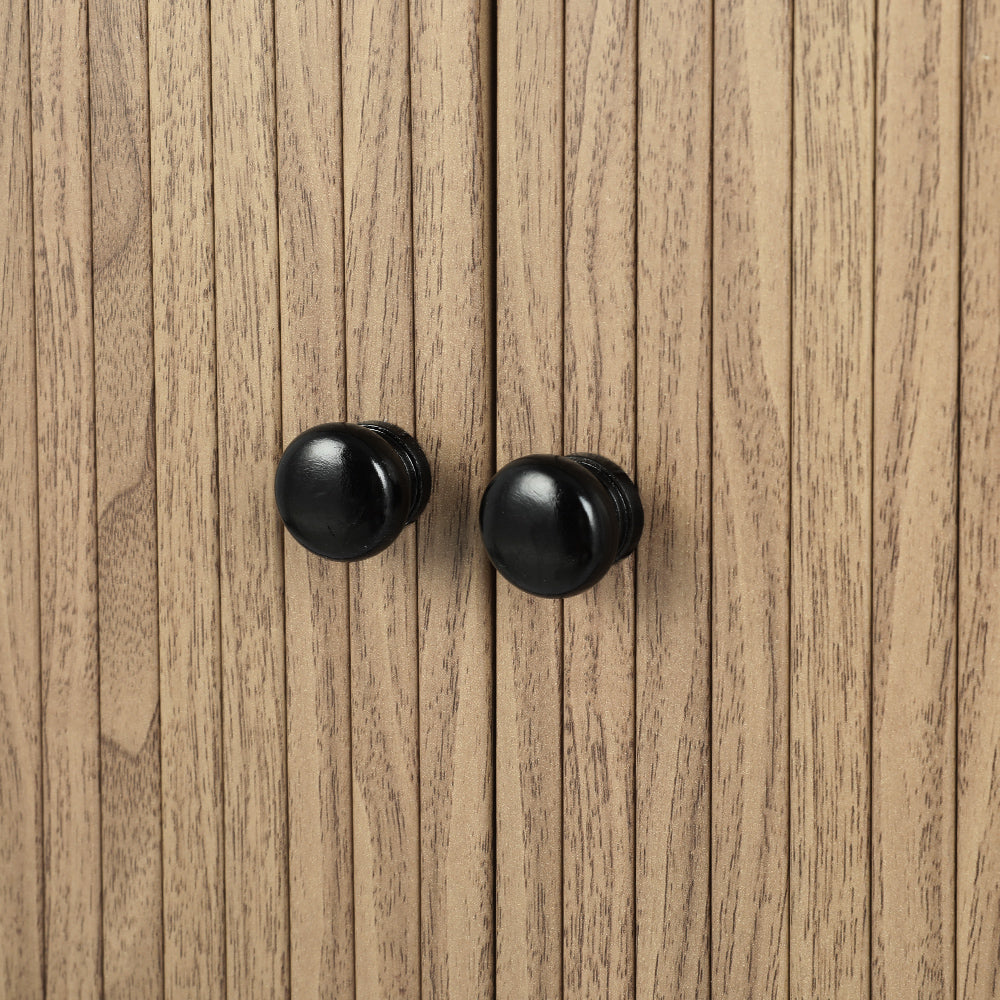 Boris Bedside Table Nightstand - Black