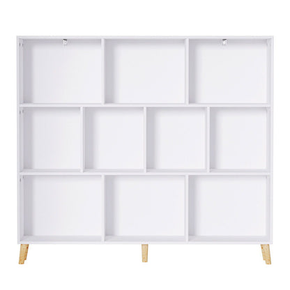 Cora Bookshelf 3 Tiers 10 Cubes - White