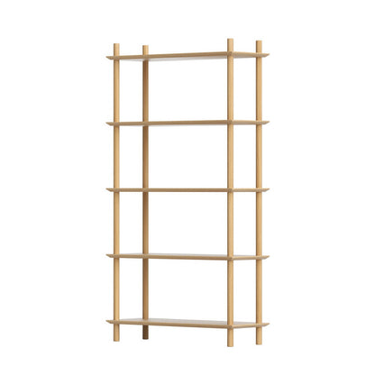 Bookshelf 5 Tiers Bookcase Display Shelves - Pine