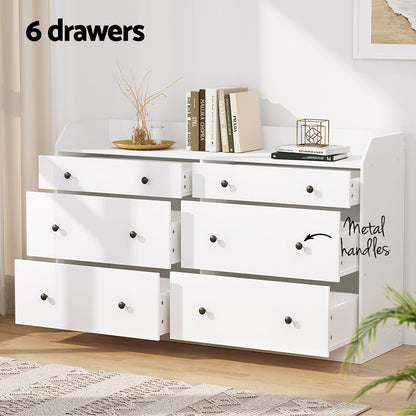 Pete 6 Chest of Drawers - White
