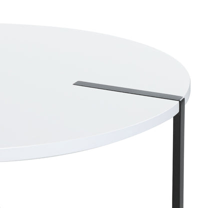 Cedric Coffee Table Side Table Round - White