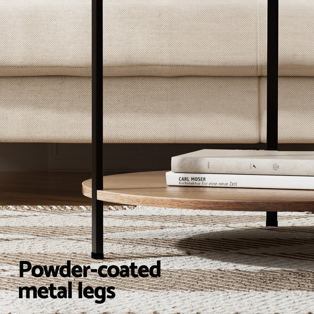 Cedric Coffee Table Side Table Round - White