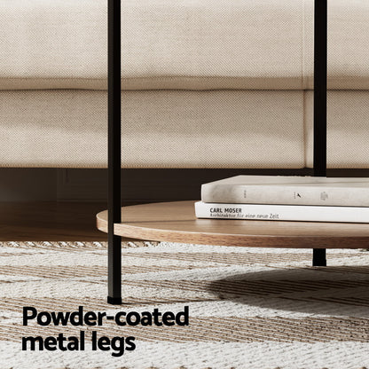 Cedric Coffee Table Side Table Round - White