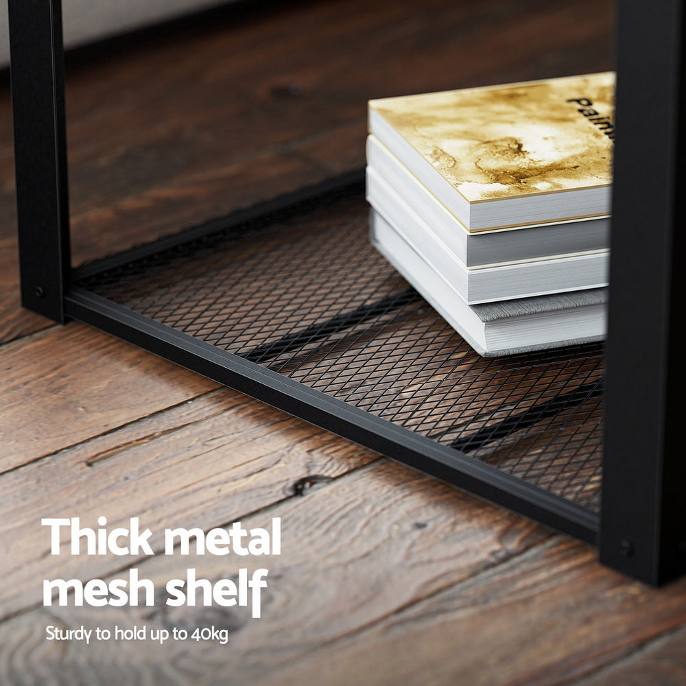 Rustic Brown Coffee Table 2-Tier 104CM