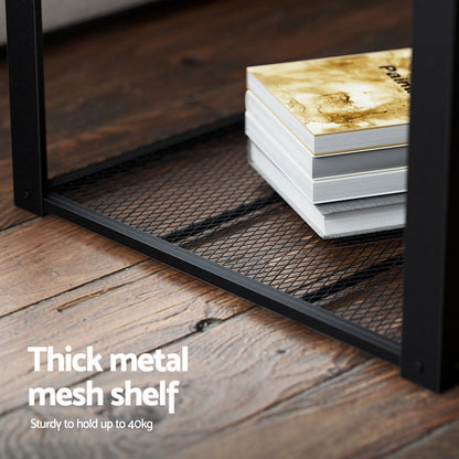 Rustic Brown Coffee Table 2-Tier 104CM