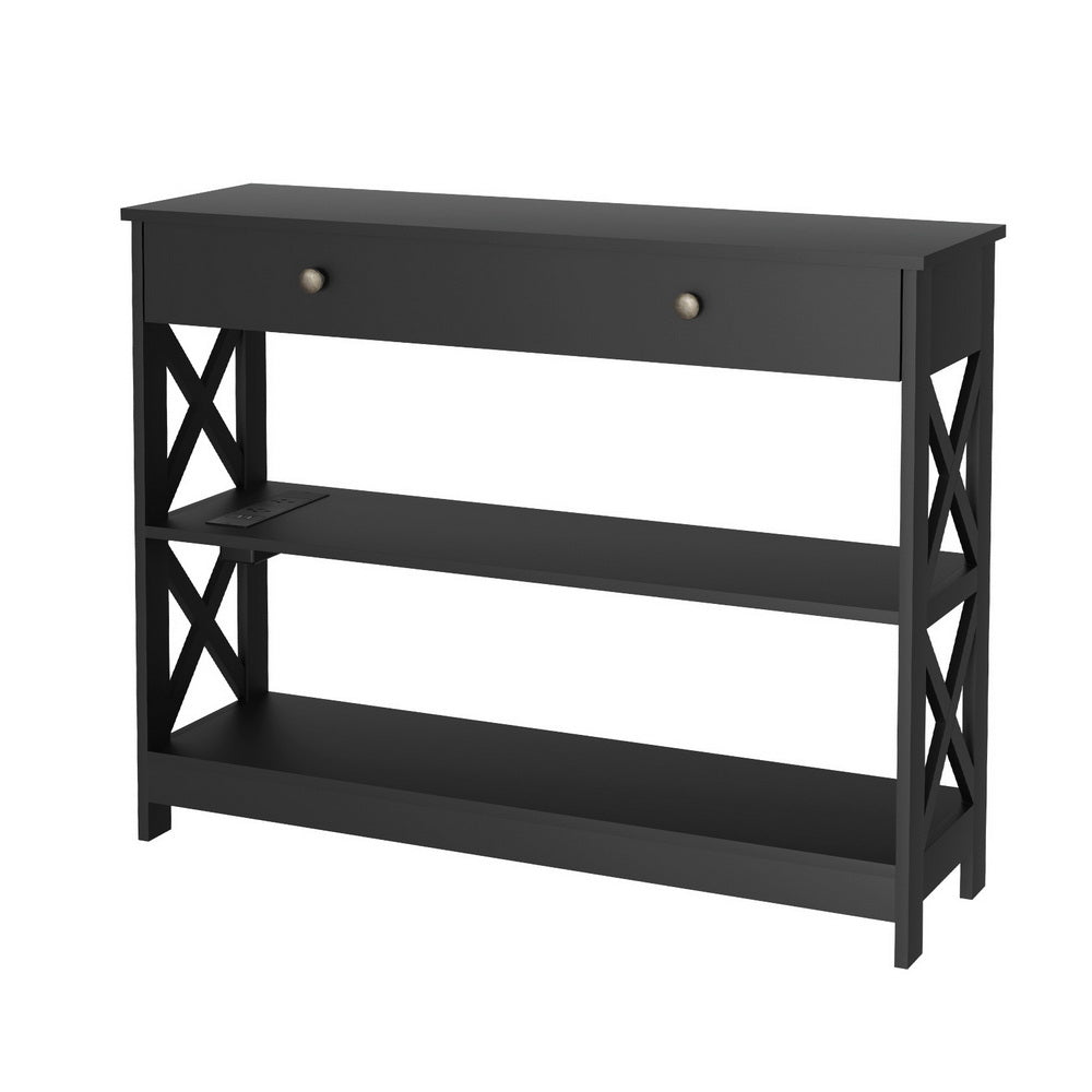 Console Table 3-tier - Black