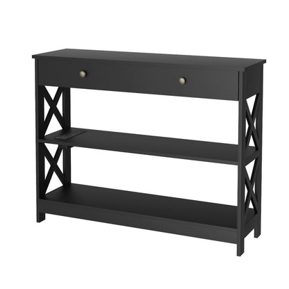 Console Table 3-tier - Black