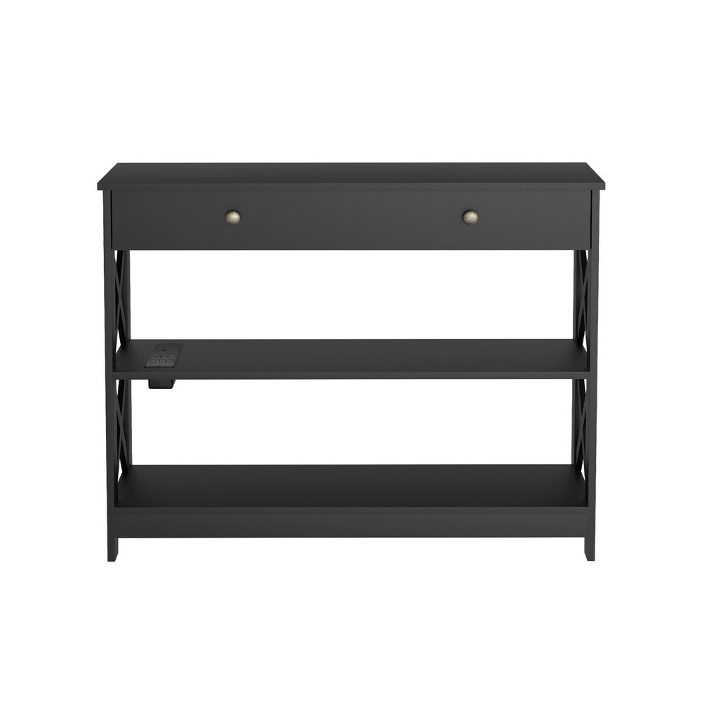 Console Table 3-tier - Black