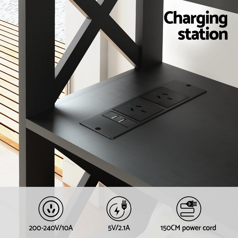 Console Table 3-tier - Black