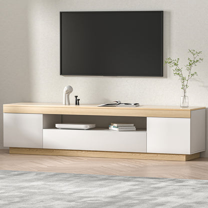 Lior TV Cabinet Entertainment Unit Stand 180CM - White Wood