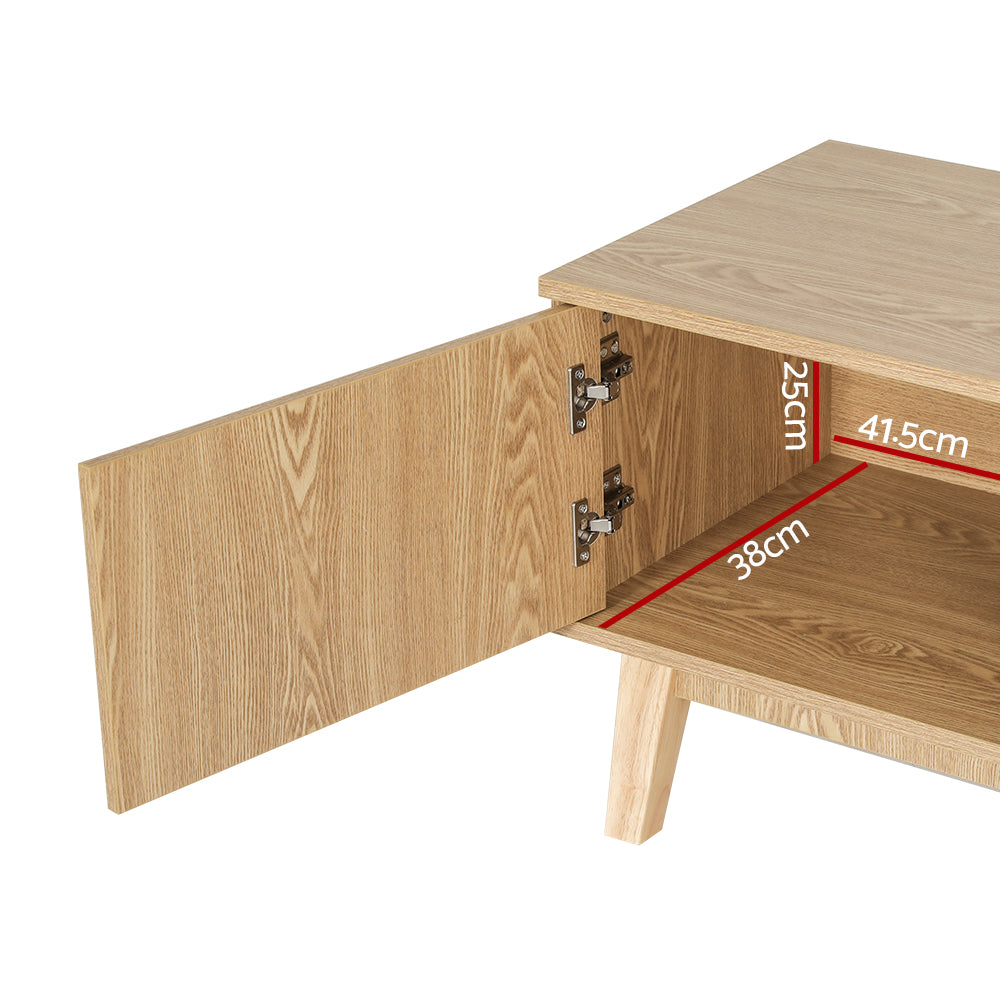 Adwen TV Cabinet Entertainment Unit 140CM - Pine