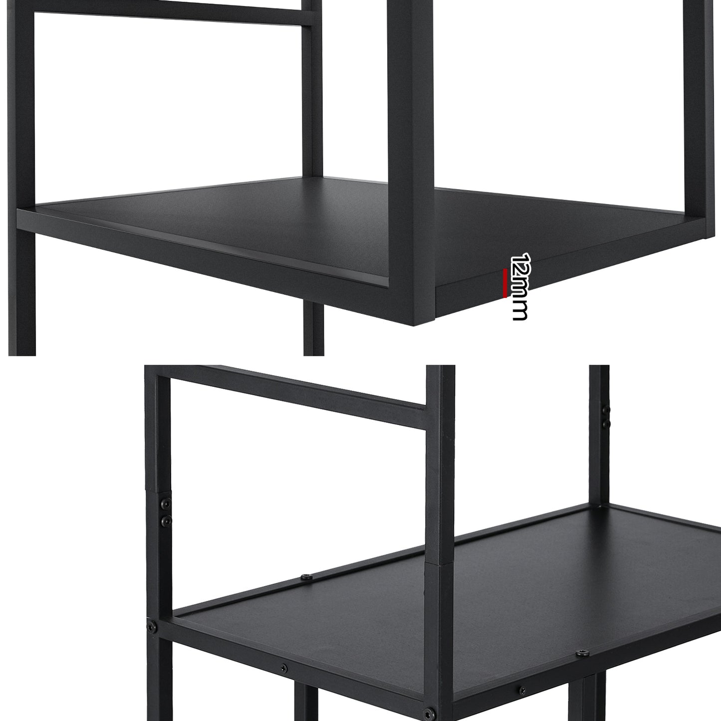 Rhys Bookshelf 5 Tiers - Black