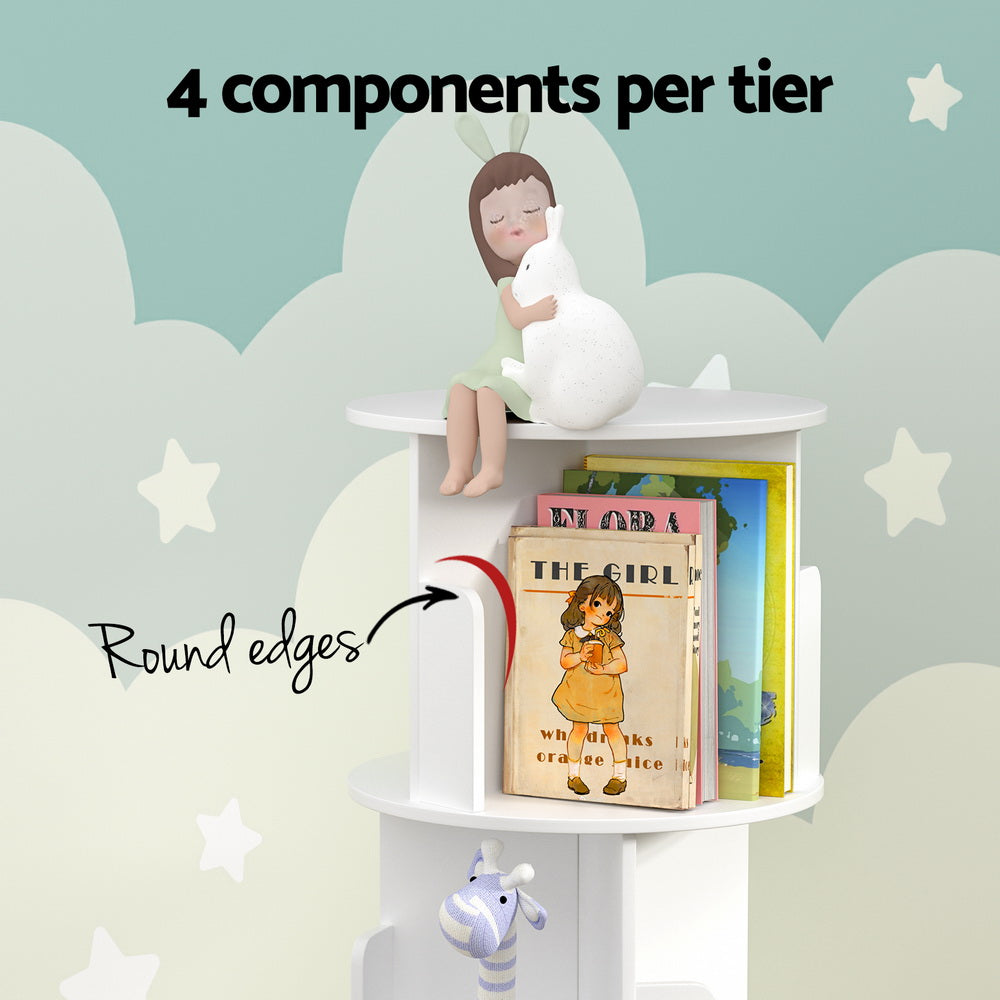 Edie Bookshelf 4 Tiers - White