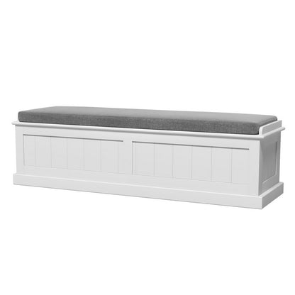 Storage Ottoman Blanket Box 140cm - Fluted Grey