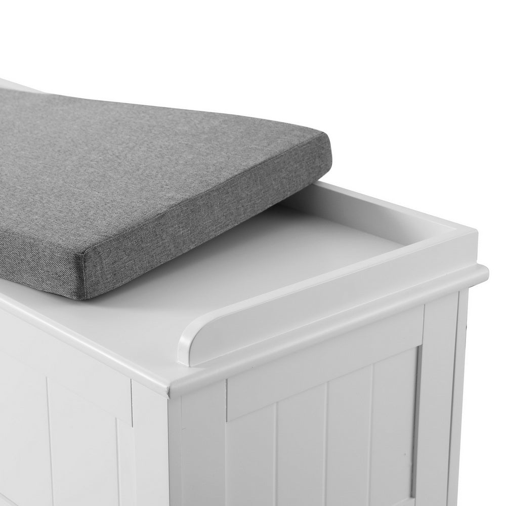 Storage Ottoman Blanket Box 140cm - Fluted Grey