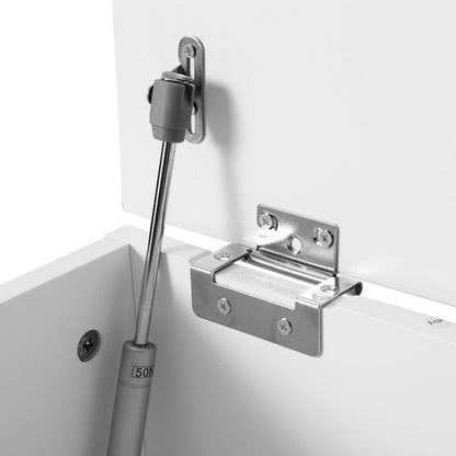 Storage Ottoman Blanket Box 140cm - Fluted Grey