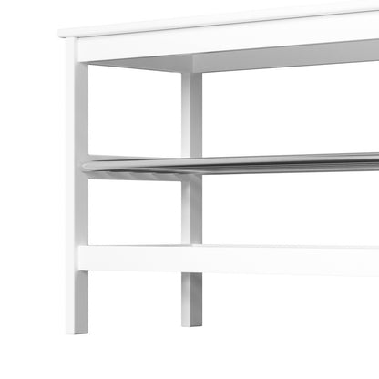 Kubota Shoe Rack Cabinet Bamboo Bench 10 - Paris White