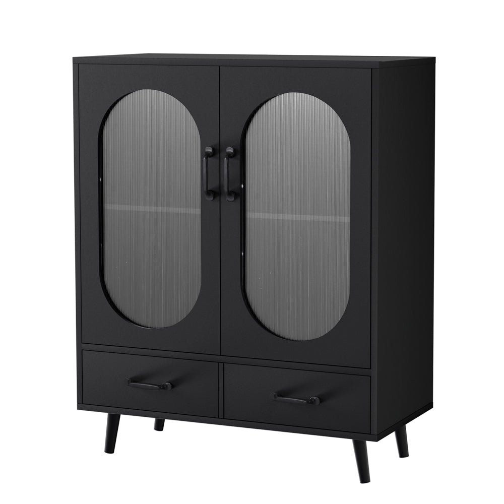 Lency Buffet Sideboard Double Doors - Black