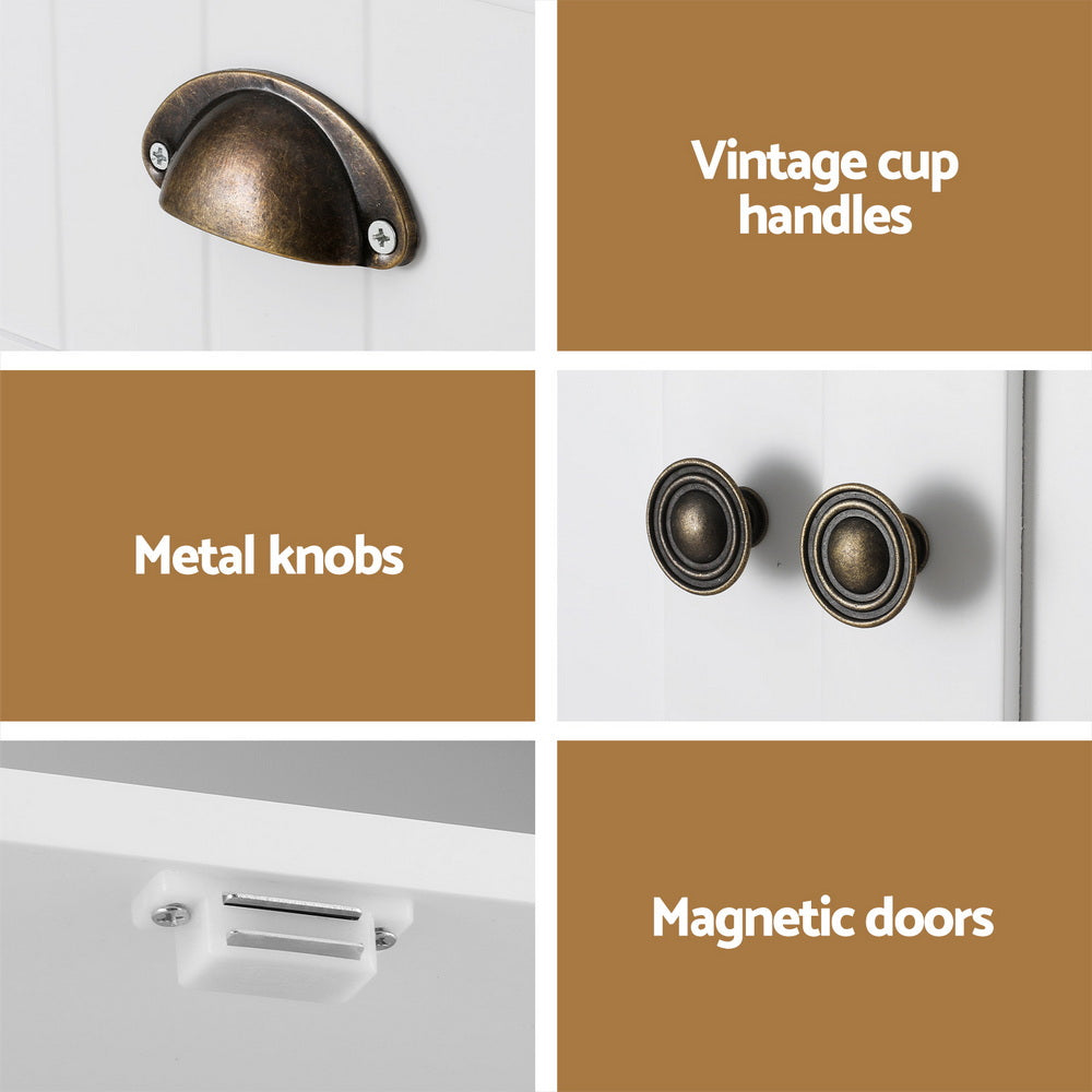 Buffet Sideboard Cupboard Cabinet - White