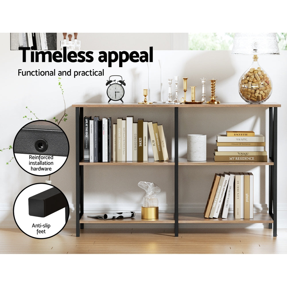 Xiah Console Table 120CM 3-tier - Walnut