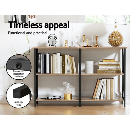 Xiah Console Table 120CM 3-tier - Walnut