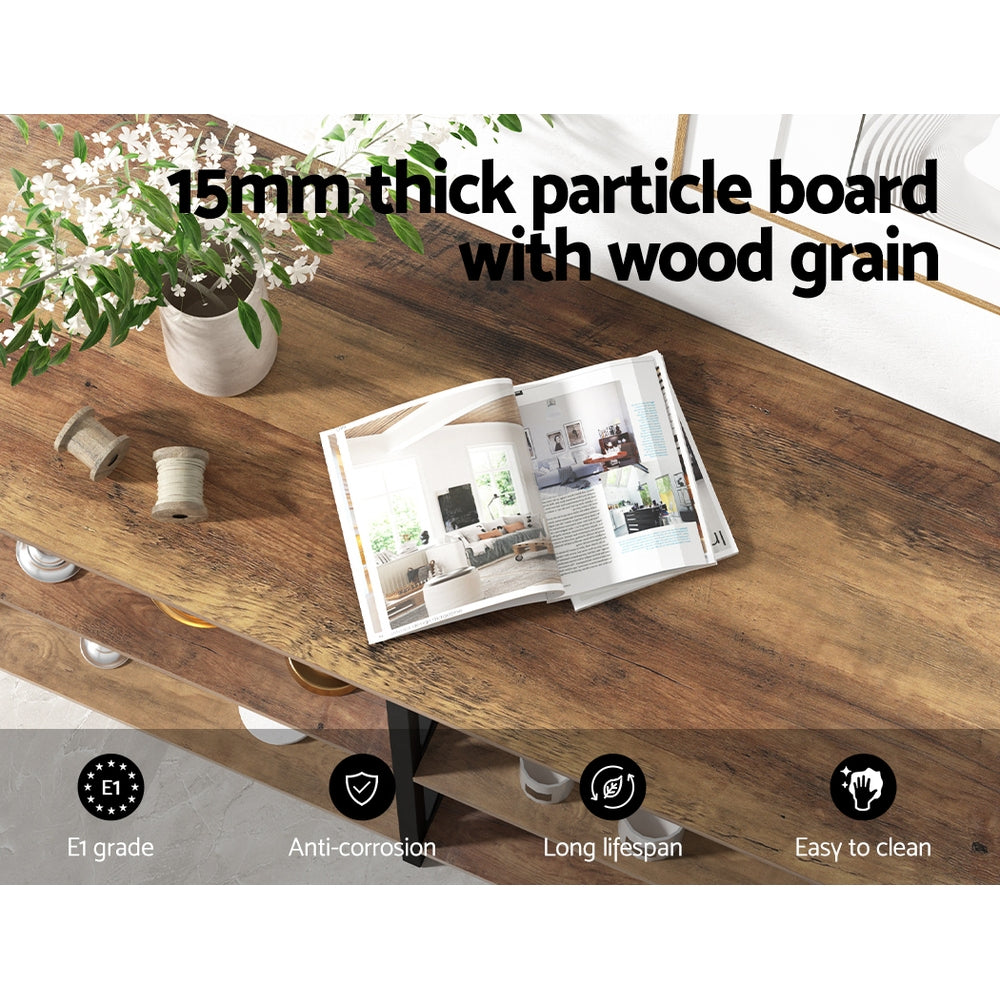 Xiah Console Table 120CM 3-tier - Walnut