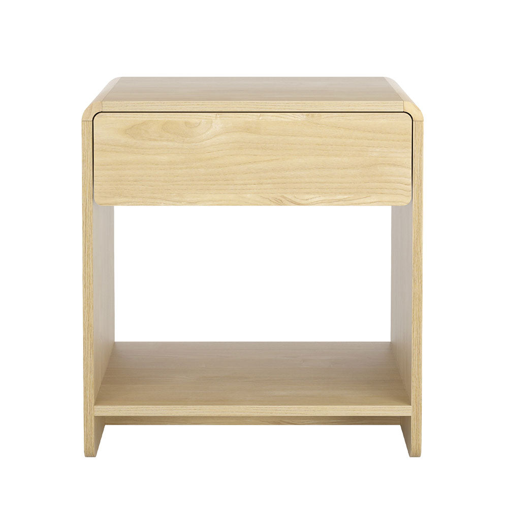Pine Bedside Table Drawer & Open Shelf