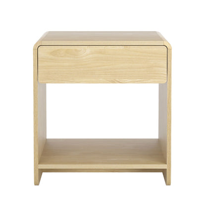 Pine Bedside Table Drawer & Open Shelf