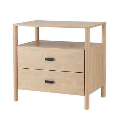 Falon Bedside Table Nightstand 2 Drawers - Pine