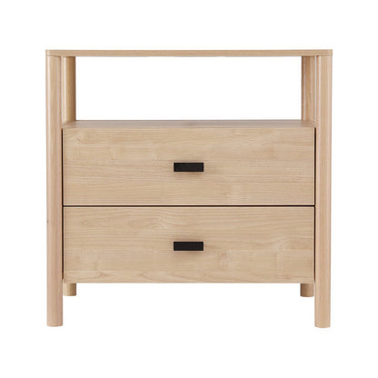 Falon Bedside Table Nightstand 2 Drawers - Pine