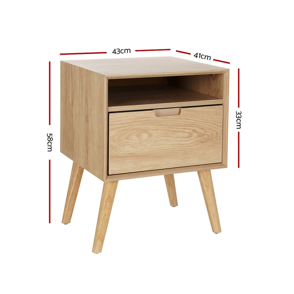Gorr Bedside Table Drawers Nightstand
