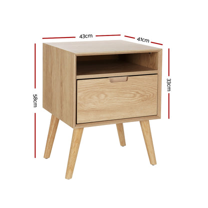 Gorr Bedside Table Drawers Nightstand