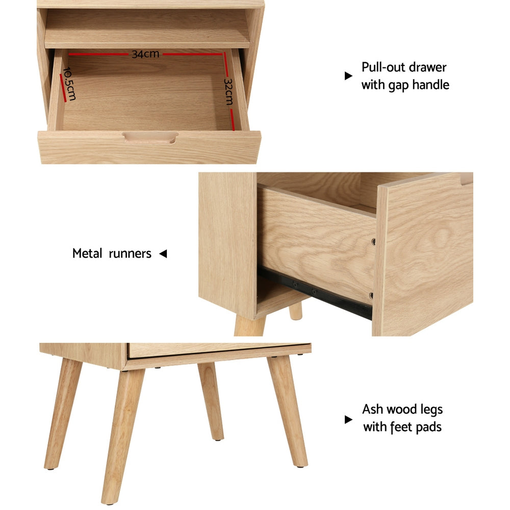 Gorr Bedside Table Drawers Nightstand
