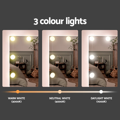 Debbie Dressing Table Set Stool 10 Led Bulbs - White