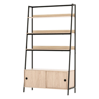 Mira Bookshelf 5 Tier Cube Cabinet - Oak