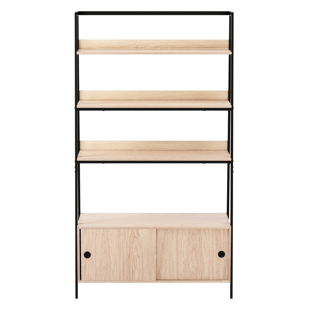 Mira Bookshelf 5 Tier Cube Cabinet - Oak