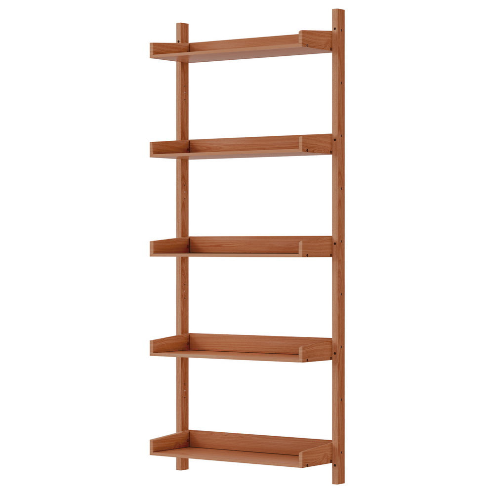 Capiz Bookshelf Floating Shelf - Oak
