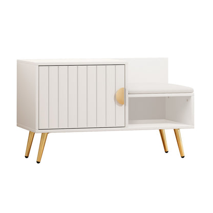 Shoe Rack Cabinet Bench 6 Pairs - White