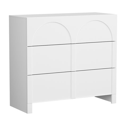 3 Chest of Drawers Lowboy Dresser Cabinet - White