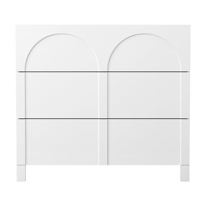 3 Chest of Drawers Lowboy Dresser Cabinet - White