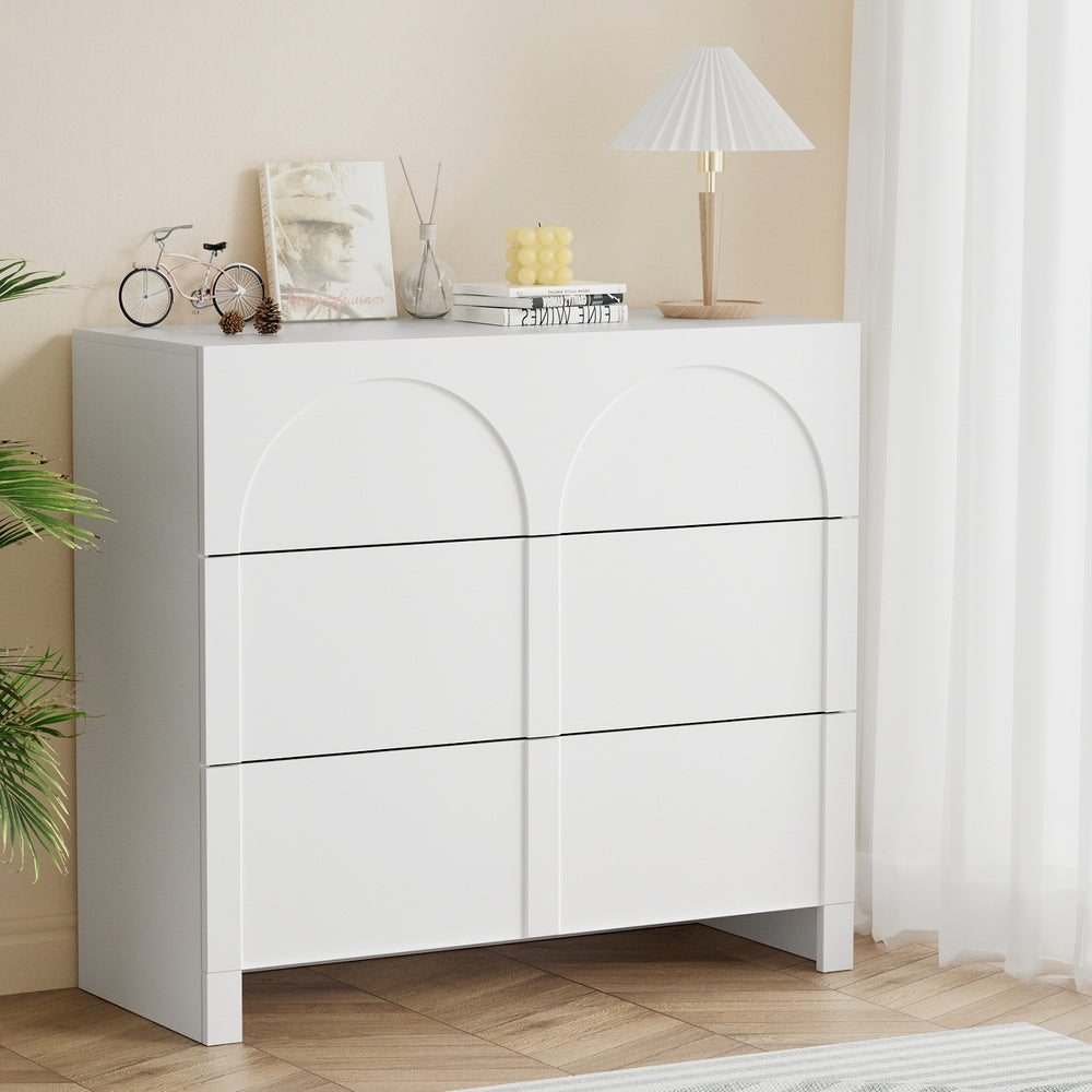 3 Chest of Drawers Lowboy Dresser Cabinet - White
