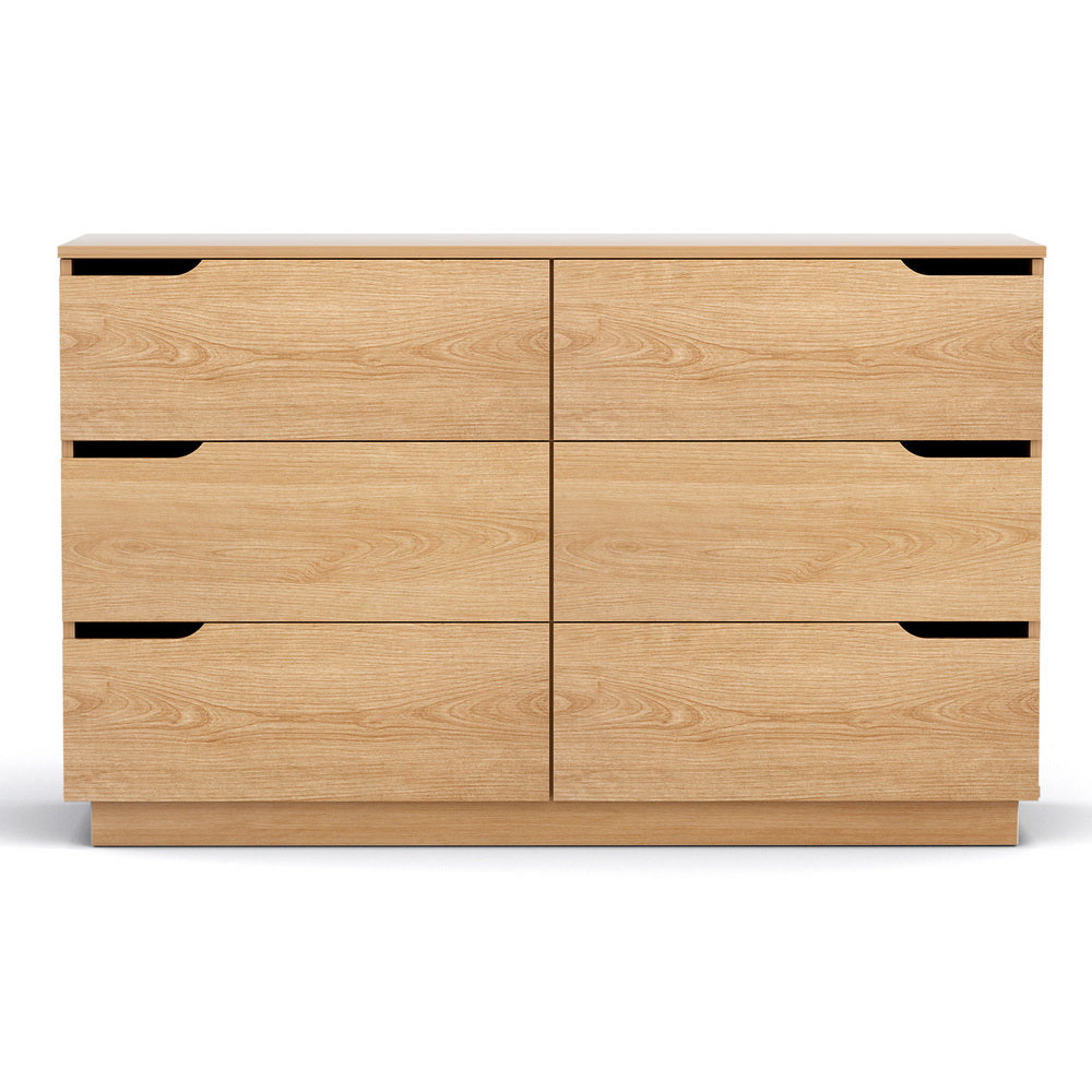 6 Chest of Drawers Dresser Table - Pine