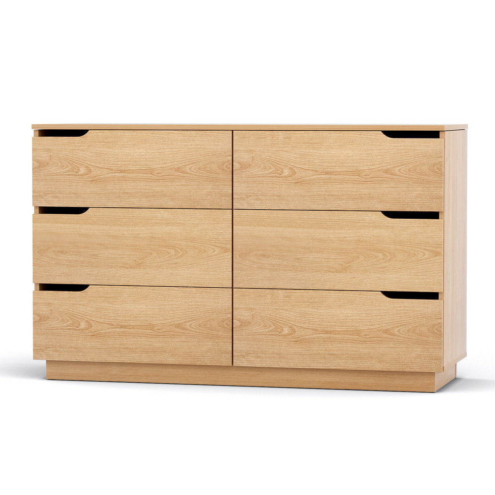 6 Chest of Drawers Dresser Table - Pine