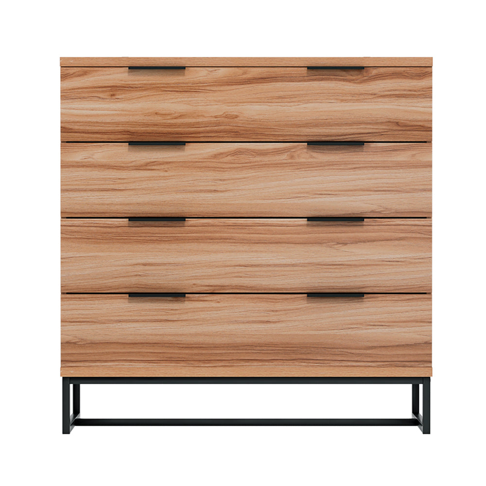 Noche 4 Chest of Drawers Cabinet Dresser Table Tallboy - Rust Oak