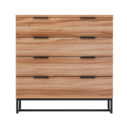 Noche 4 Chest of Drawers Cabinet Dresser Table Tallboy - Rust Oak