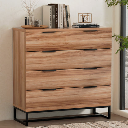 Noche 4 Chest of Drawers Cabinet Dresser Table Tallboy - Rust Oak